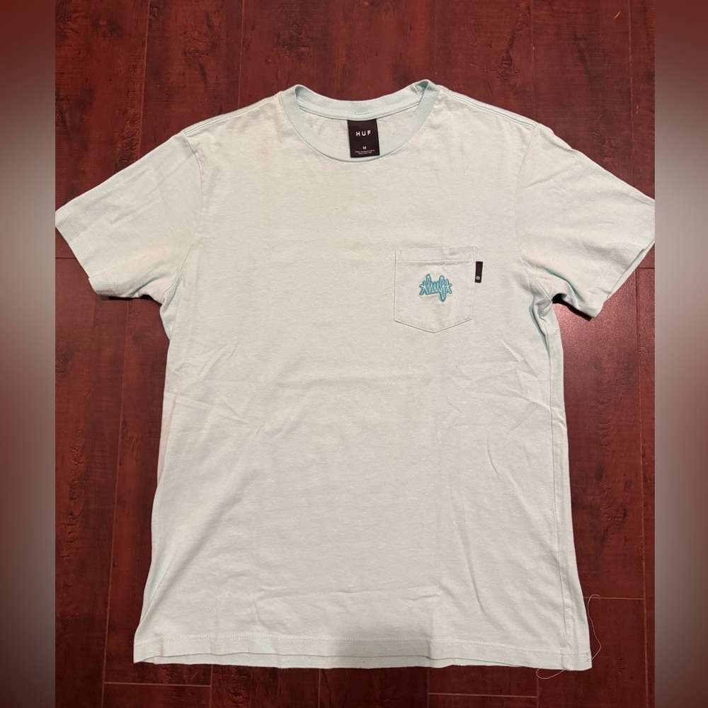 HUF Men's Soft aqua Short Sleeve Tee